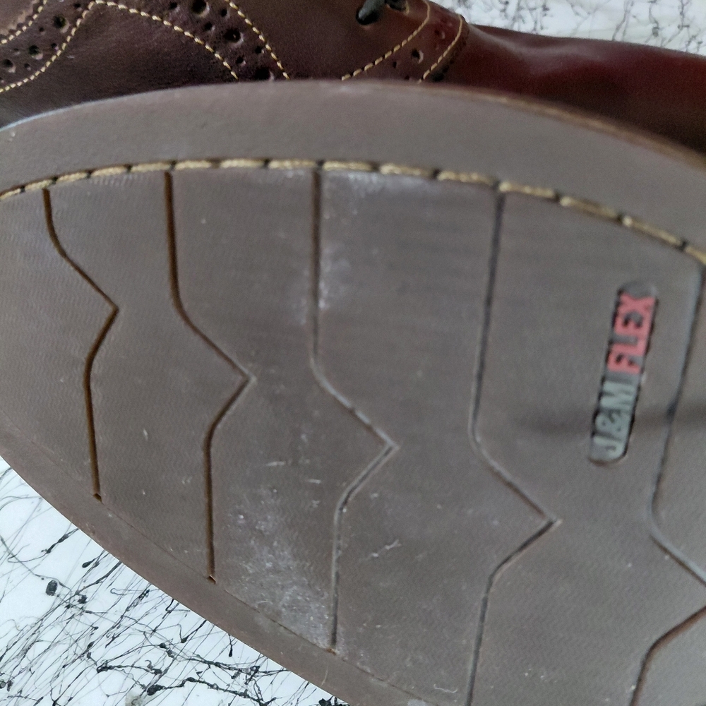 Johnston & Murphy Men’s Oxford Style Shoes. J.M. Warner LU 9D A dark brown color - Picture 10 of 13